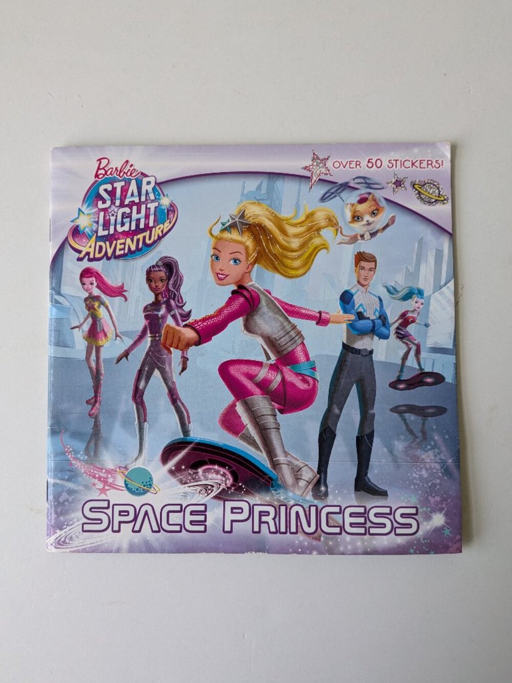 5/$15 Kids Picture Book Barbie Space Princess Star Light Adventure w/ Stickers